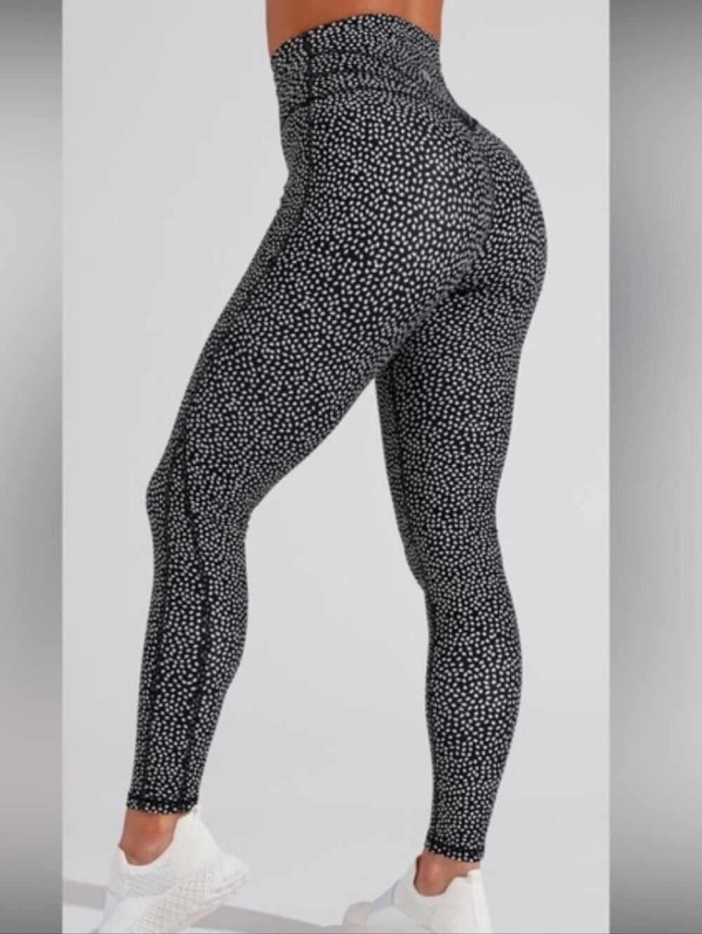 BuffBunny High Waisted Legacy Legging In Black & White Bossy Print